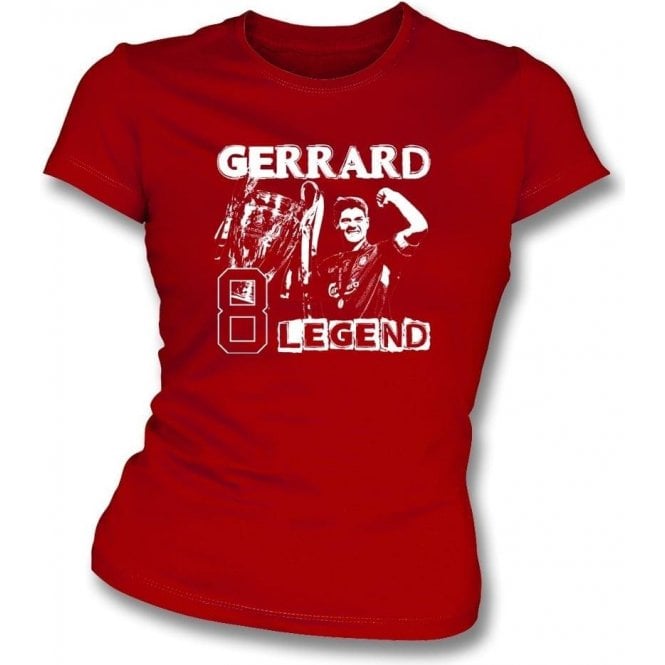 Steven Gerrard (Liverpool Legend) Womens Slim Fit T-Shirt