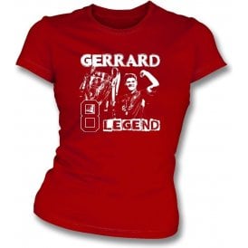 Steven Gerrard (Liverpool Legend) Womens Slim Fit T-Shirt