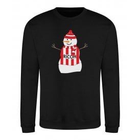 Stoke City Influenced Snowman Kids Christmas Jumper