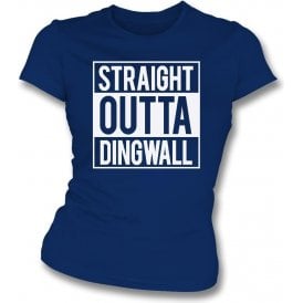 Straight Outta Dingwall (Ross County) Womens Slim Fit T-Shirt