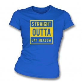 Straight Outta Gay Meadow (Shrewsbury) Womens Slim Fit T-Shirt