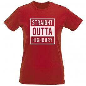 Straight Outta Highbury (Arsenal) Womens Slim Fit T-Shirt