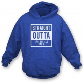 Straight Outta Springfield Park (Wigan) Kids Hooded Sweatshirt