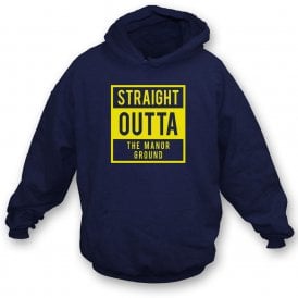 Straight Outta The Manor Ground (Oxford United) Kids Hooded Sweatshirt