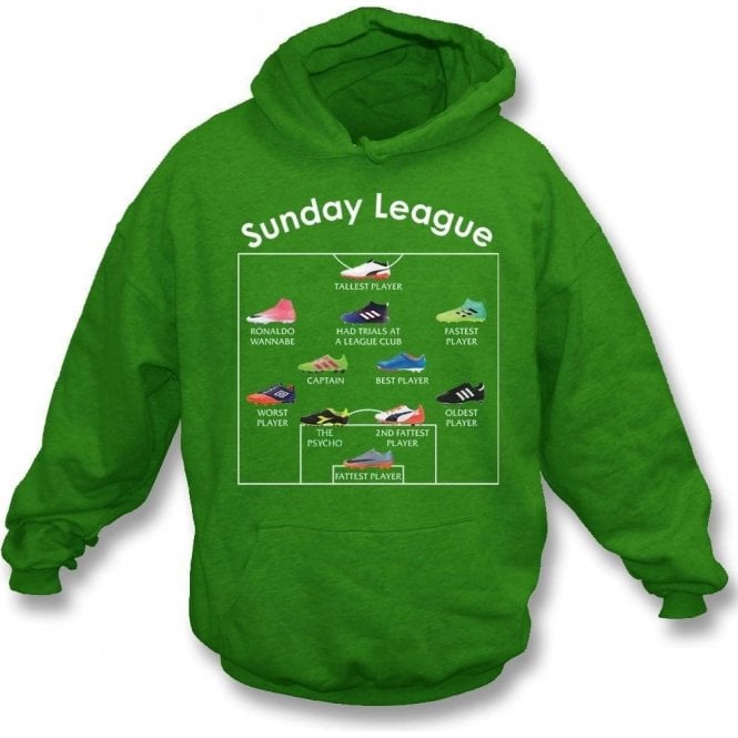 Sunday League Players (Adidas Style) Hooded Sweatshirt