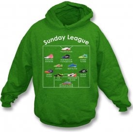Sunday League Players (Adidas Style) Kids Hooded Sweatshirt