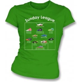 Sunday League Players (Adidas Style) Womens Slim Fit T-Shirt