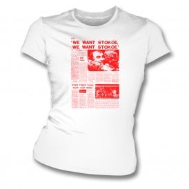 Sunderland 1973 FA Cup Headline Womens Slim Fit T-Shirt
