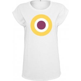 Sutton United Classic Mod Target Womens Extended Shoulder T-Shirt