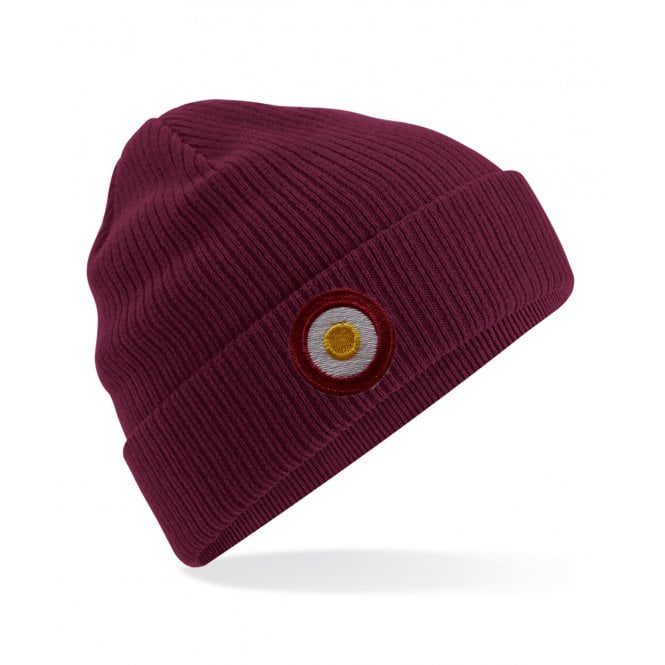 Sutton United Influenced Mod Target Embroidered Terrace Organic Cotton Beanie