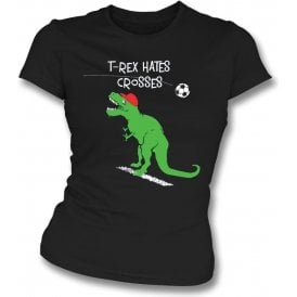 T-Rex Hates Crosses Womens Slim Fit T-Shirt