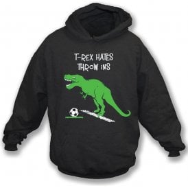 T-Rex Hates Throw Ins Kids Hooded Sweatshirt
