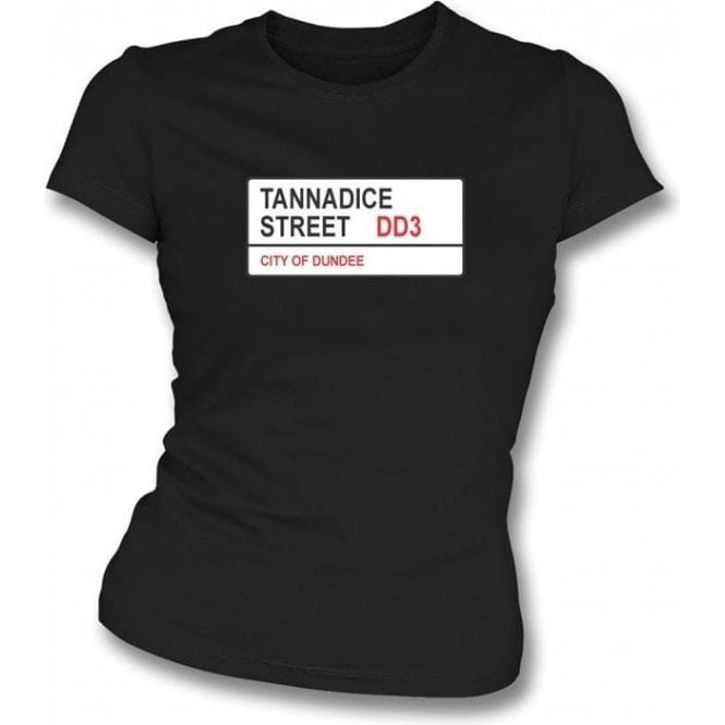 Tannadice Street DD3 Women's Slimfit T-Shirt (Dundee United)