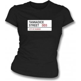Tannadice Street DD3 Women's Slimfit T-Shirt (Dundee United)