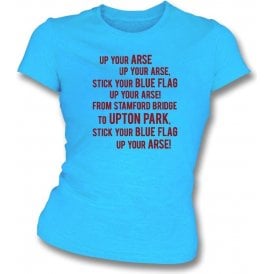 The Blue Flag Womens Slim Fit T-Shirt (West Ham)
