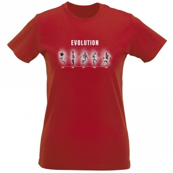 The Evolution Of Arsenal (Arsenal Influenced) Organic Womens Slim Fit T-Shirt