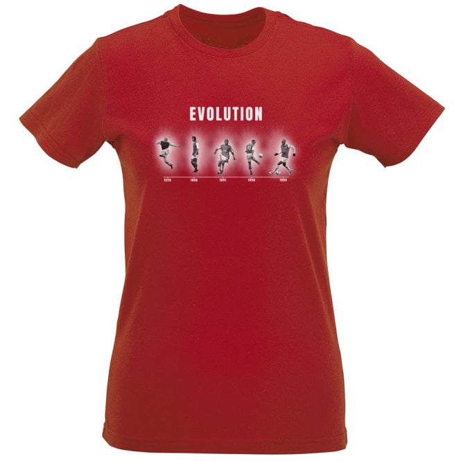 The Evolution Of Arsenal (Arsenal Influenced) Womens Slim Fit T-Shirt