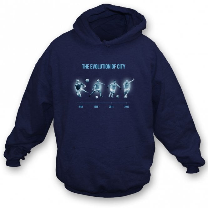 The Evolution Of City (Man City Influenced) Kids Hooded Sweatshirt