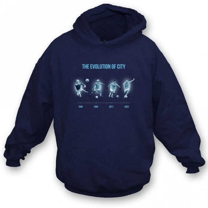 The Evolution Of City (Man City Influenced) Organic Hooded Sweatshirt