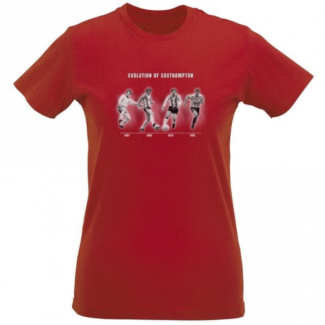The Evolution Of Southampton (Southampton Influenced) Organic Womens Slim Fit T-Shirt