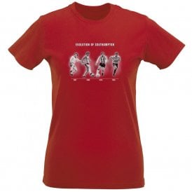 The Evolution Of Southampton (Southampton Influenced) Organic Womens Slim Fit T-Shirt