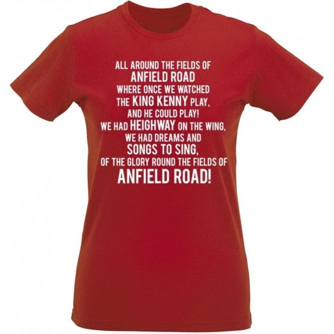 The Fields Of Anfield Road (Liverpool) Womens Slim Fit T-Shirt