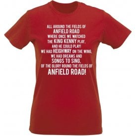 The Fields Of Anfield Road (Liverpool) Womens Slim Fit T-Shirt