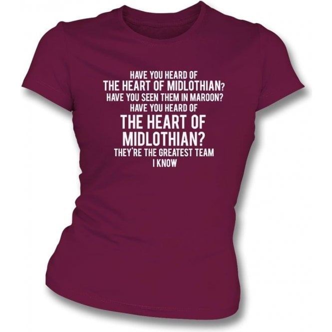 The Hearts Of Midlothian Womens Slim Fit T-Shirt