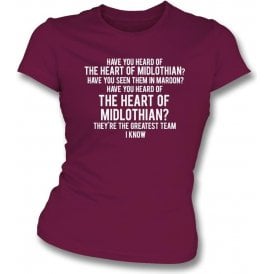 The Hearts Of Midlothian Womens Slim Fit T-Shirt