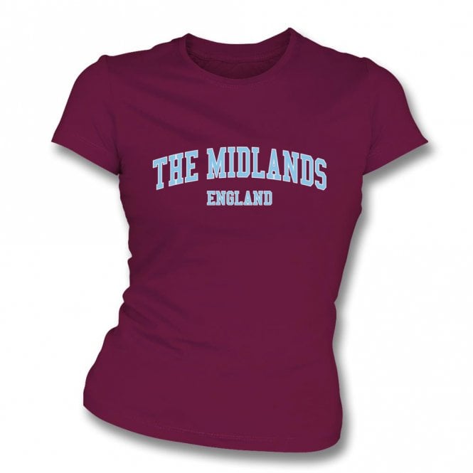 The Midlands (Aston Villa Influenced) Womens Slim Fit T-Shirt