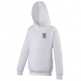 Three Lions (Bellingham, Kane & Rice - England 2026 Influenced) Left Breast Logo Organic Hooded Sweatshirt