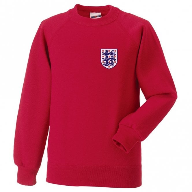 Three Lions (Bellingham, Saka & Alexander-Arnold - England Influenced) Left Breast Logo Organic Sweatshirt