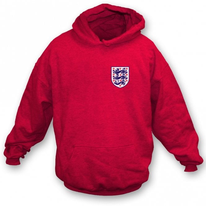 Three Lions (Eze, Guehi & Wharton - Crystal Palace Influenced) Left Breast Logo Kids Hooded Sweatshirt
