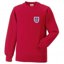 Three Lions (Eze, Guehi & Wharton - Crystal Palace Influenced) Left Breast Logo Kids Sweatshirt