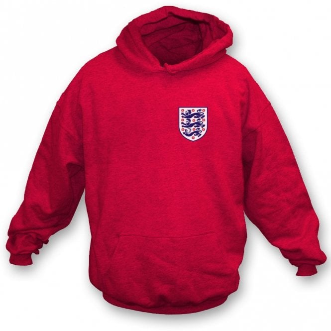 Three Lions (Eze, Guehi & Wharton - Crystal Palace Influenced) Left Breast Logo Organic Hooded Sweatshirt