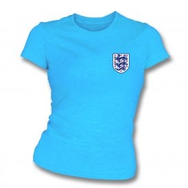 Three Lions (Guehi, Stones & O'Reilly - England/Man City 2026 Influenced) Left Breast Logo Womens Slim Fit T-Shirt