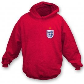 Three Lions (Moore, Hurst & Peters) Left Breast Logo Kids Hooded Sweatshirt