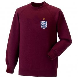 Three Lions (Moore, Hurst & Peters) Left Breast Logo Organic Sweatshirt