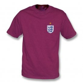 Three Lions (Moore, Hurst & Peters) Left Breast Logo Organic T-Shirt