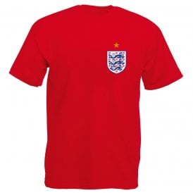 Three Lions (Moore, Hurst & Peters) Left Breast Logo T-Shirt