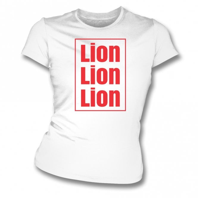 Three Lions On A Shirt Womens Slim Fit T-Shirt