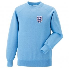 Three Lions (Walker, Stones & Foden - Manchester City Influenced) Left Breast Logo Organic Sweatshirt
