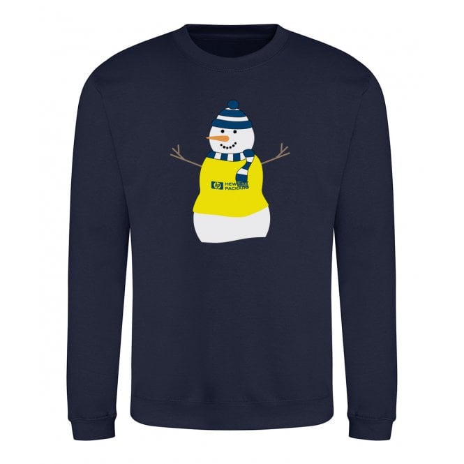 Tottenham Hotspur Influenced Snowman Kids Christmas Jumper