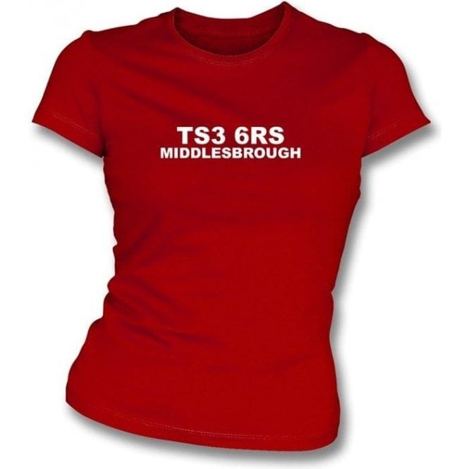TS3 6RS Middlesbrough Women's Slimfit T-Shirt (Middlesbrough)