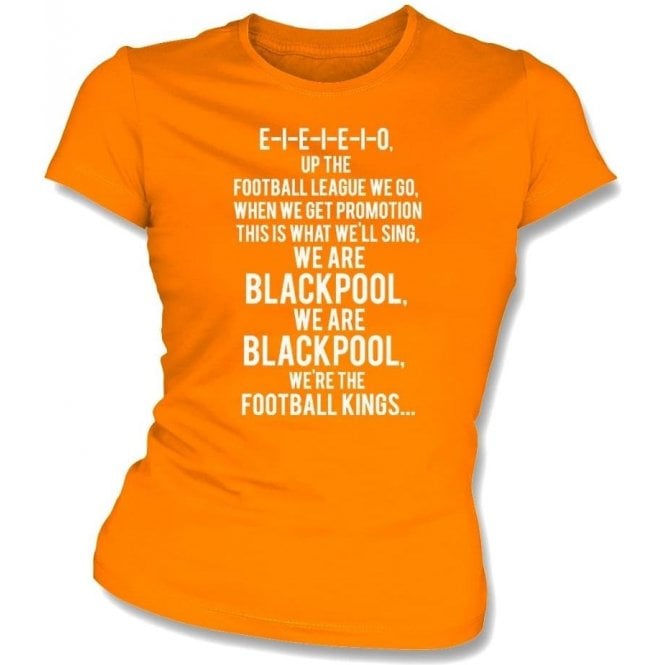 Up The Football League We Go (Blackpool) Womens Slim Fit T-Shirt