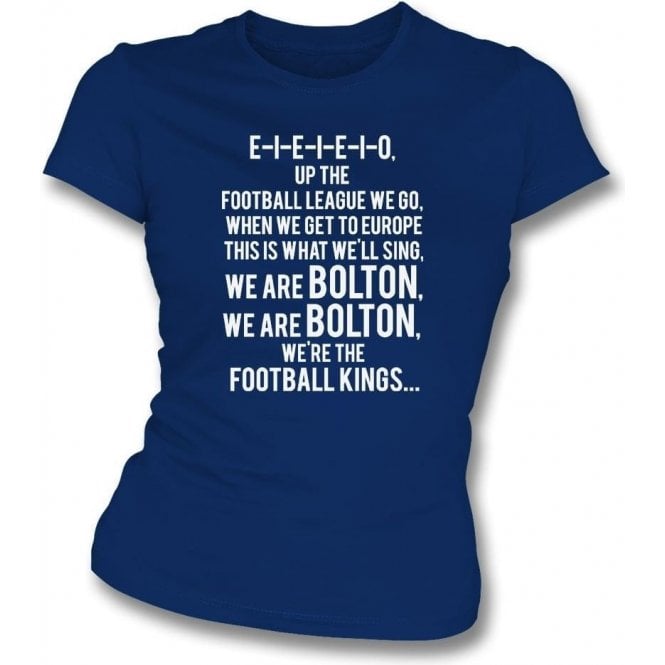 Up The Football League We Go (Bolton Wanderers) Womens Slim Fit T-Shirt