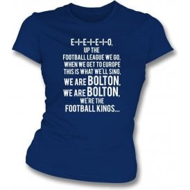 Up The Football League We Go (Bolton Wanderers) Womens Slim Fit T-Shirt