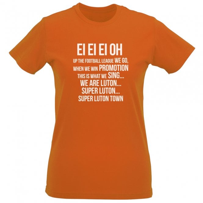 Up The Football League We Go (Luton Town) Womens Slim Fit T-Shirt