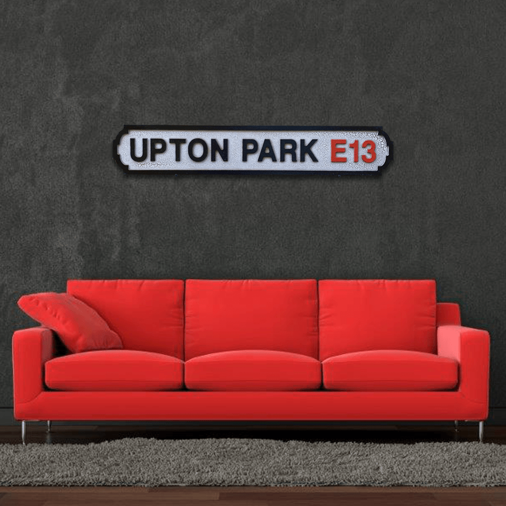Upton Park E13 Vintage Large Super Sign - Gifts from Punk Football UK