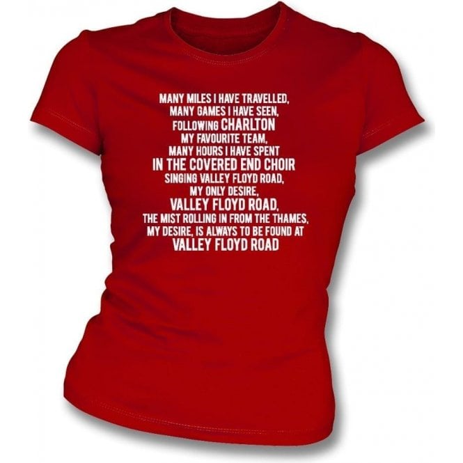 Valley Floyd Road (Charlton Athletic) Womens Slim Fit T-Shirt